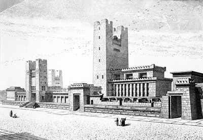 Reconstruction of the Temple of Solomon in Jerusalem by Charles Chipiez